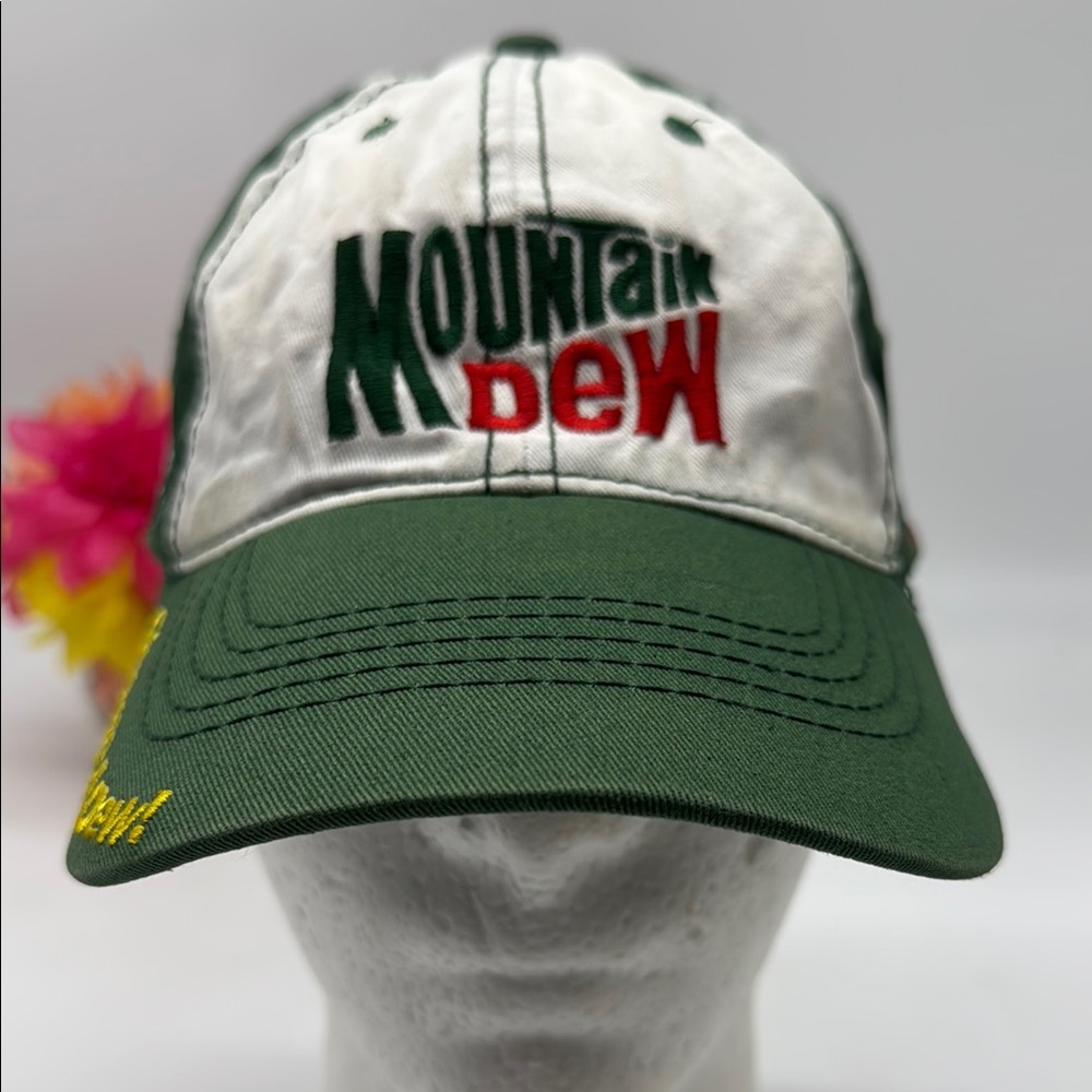 Mountain Dew Green and White Structured Hat Adjustable HT7634F